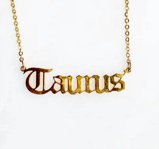 Ellison+Young - Gold Plated Taurus Zodiac Necklace