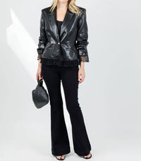 Cinq A Sept - Vegan Leather Le Petit Roxie Blazer