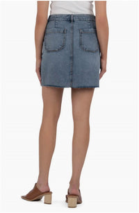Kut From The Kloth - Bristol Raw Hem Denim Mini Skirt