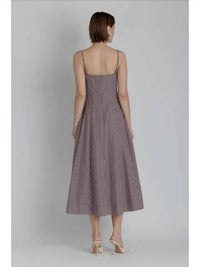Aureum - Striped Panel Midi Dress