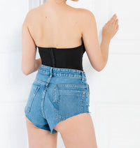 Kikiriki - Ariela Pleated Shell Bust Crop Bustier Top