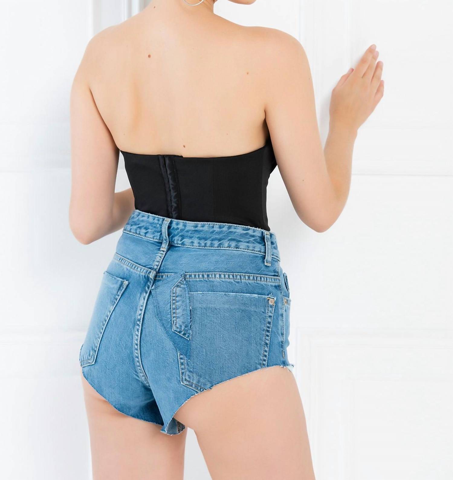 Kikiriki - Ariela Pleated Shell Bust Crop Bustier Top