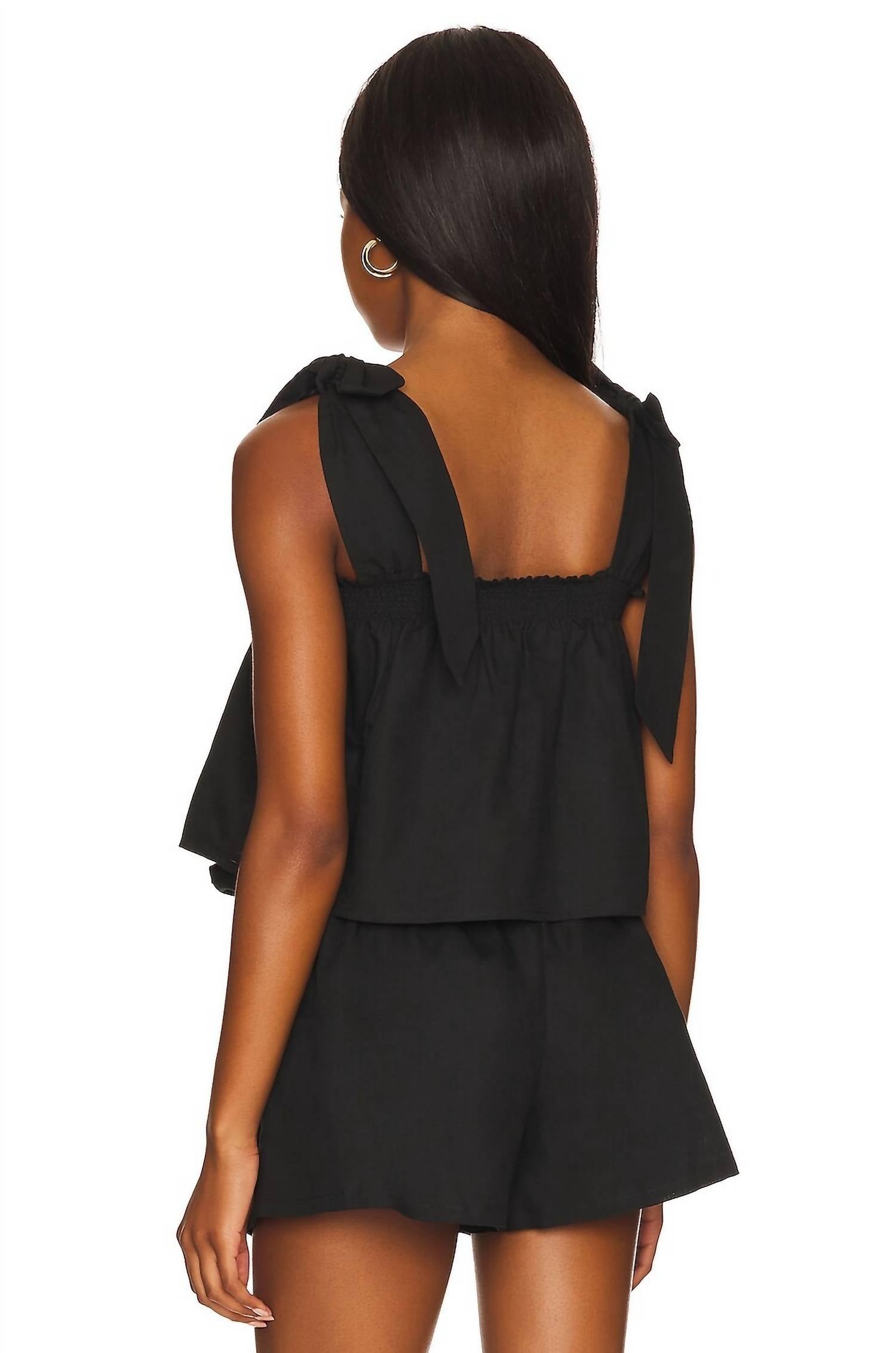 Something Navy - Tie Shoulder Top
