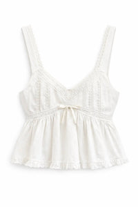 Katie J Nyc - Women's Ilyana Intricate Lace Trim Detailing Top