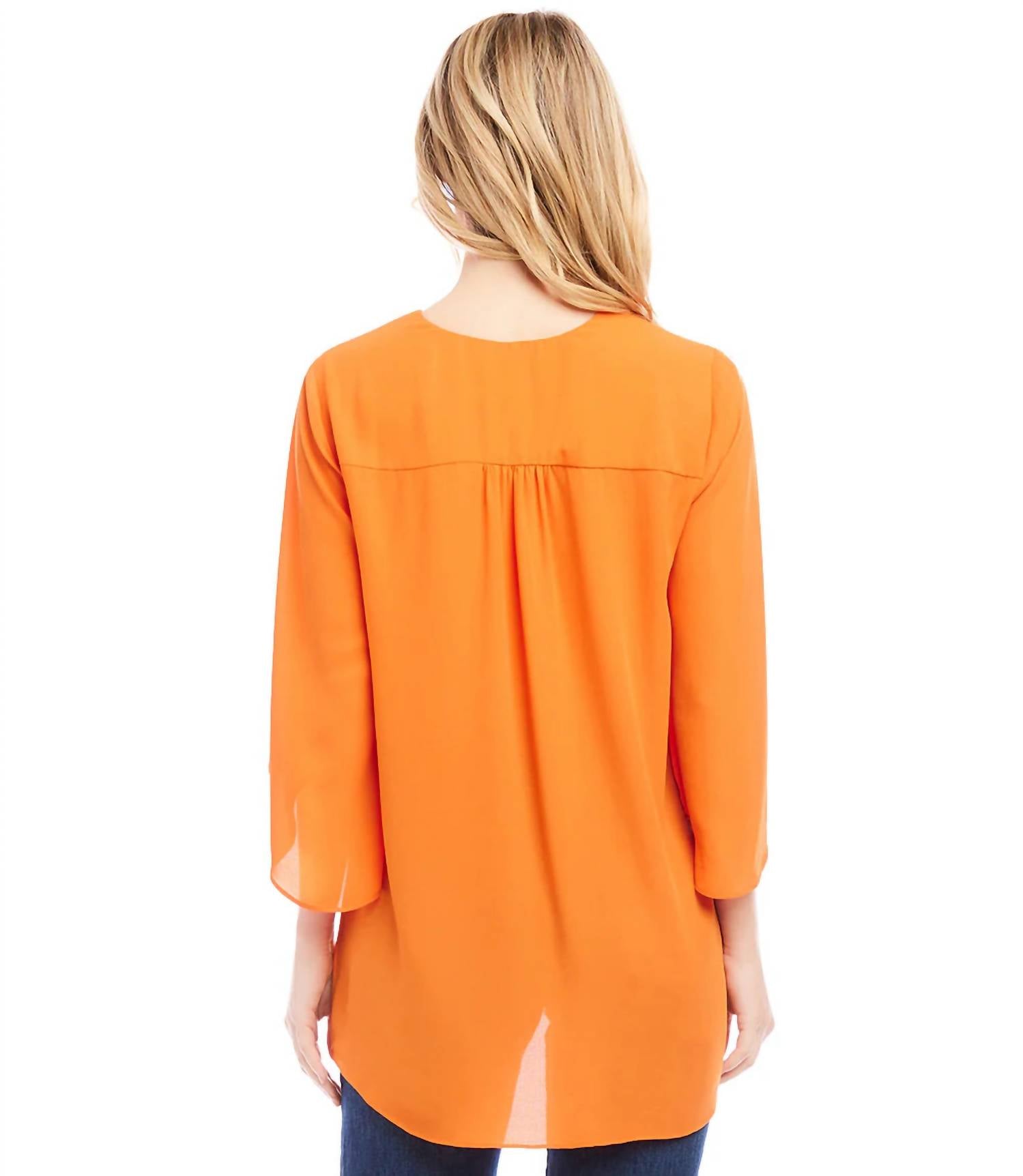 Karen Kane - Taci Bracelet Sleeve Asymmetrical Top