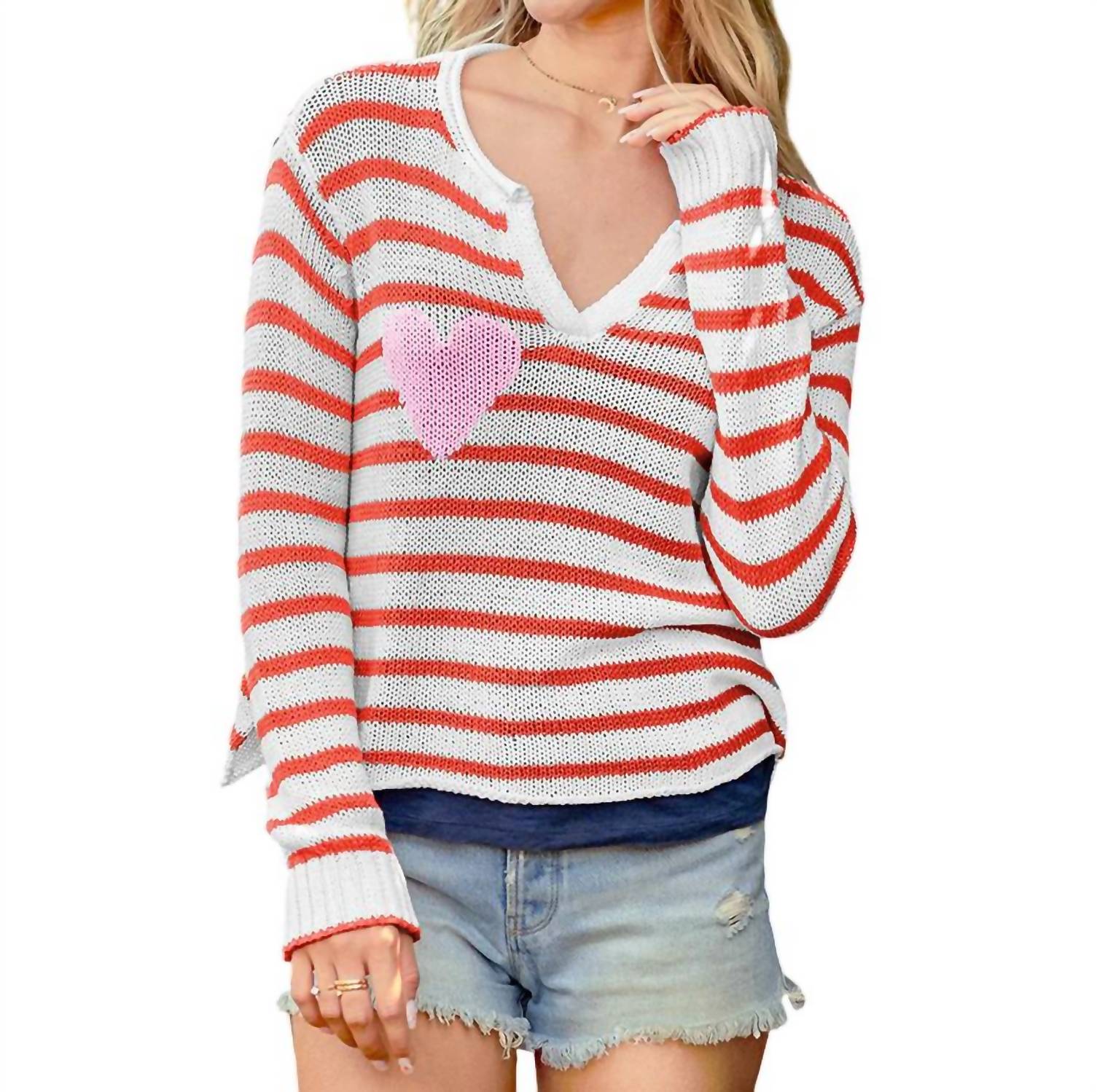 Wooden Ships - Eloise Striped Henley Sweater