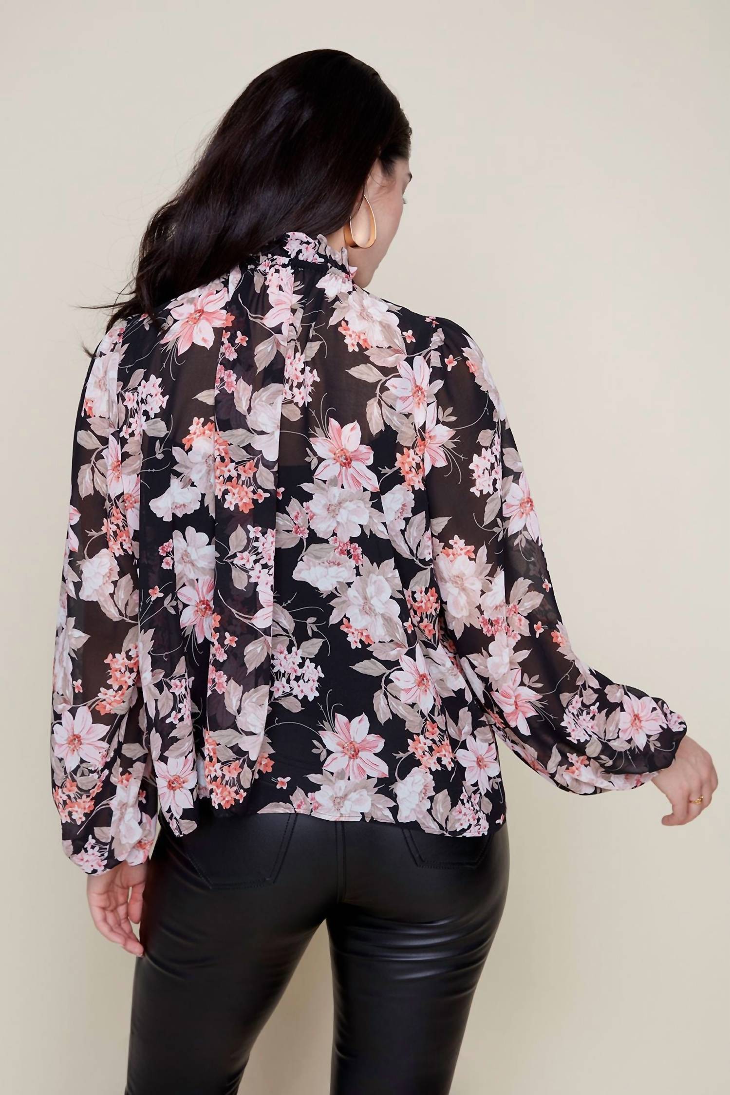 Renuar - Floral Mockneck Blouse