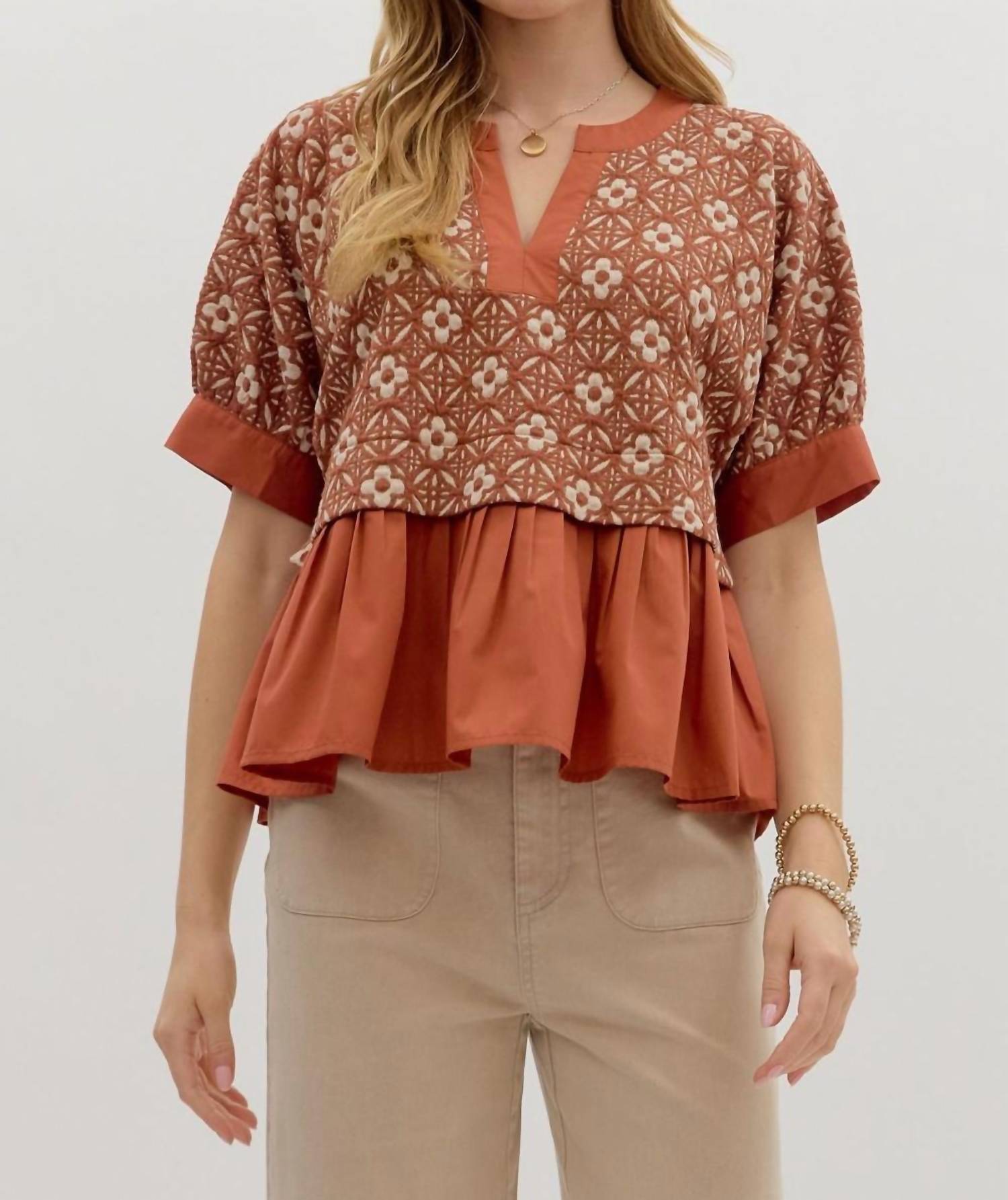 entro Harvest Bloom Blouse in multi - women's blouse