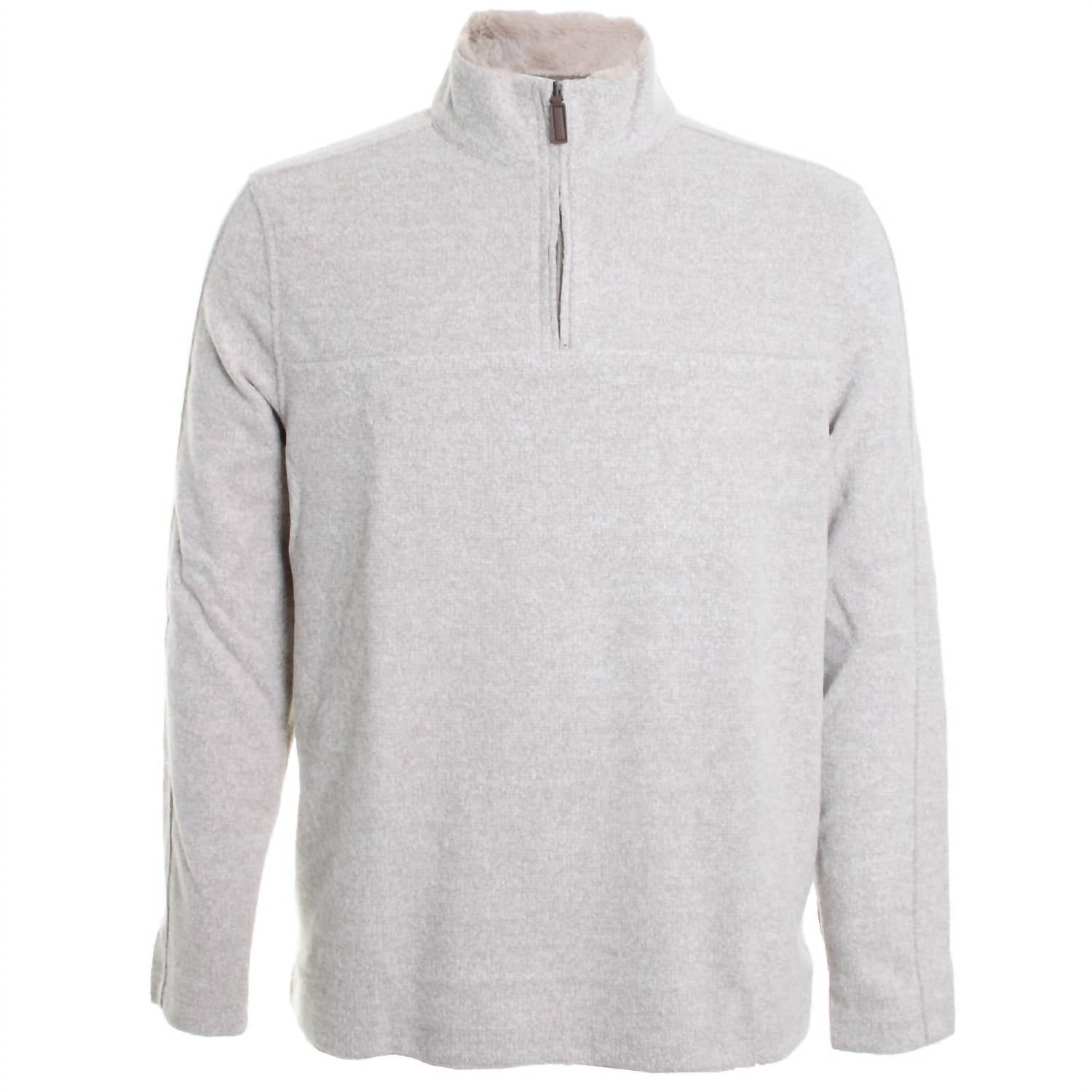 Nicoby - Men's Shearling Trim Zip Sweater