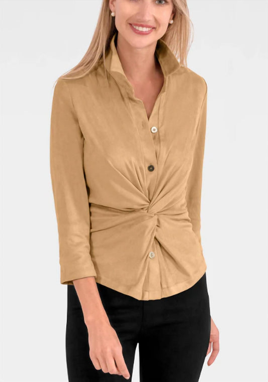 Gretchen Scott - TWIST AND SHOUT TOP IN ULTRA SUEDE