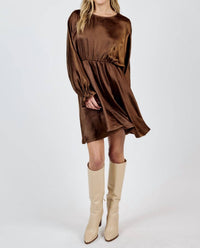 Sadie & Sage - WARM TEA DOLMAN SLEEVE MINI DRESS