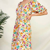 Chris & Carol - Carefree Smocked Waist Mini Dress