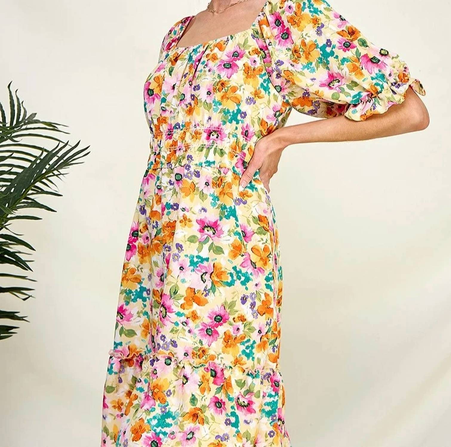 Chris & Carol - Carefree Smocked Waist Mini Dress
