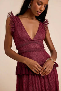 Lulus - Women's Marvelous Darling Ruffled Tiered Maxi Dress