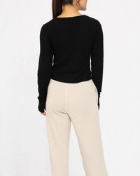 Mono B - Women's Ribbed Crew Neck Top