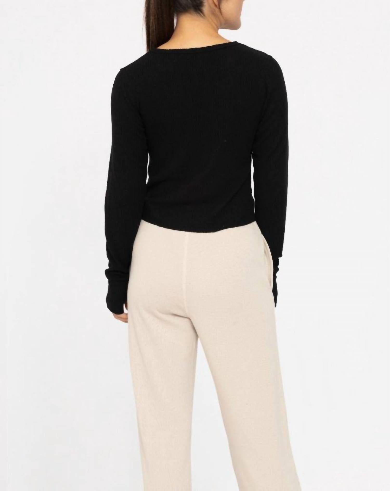 Mono B - Women's Ribbed Crew Neck Top