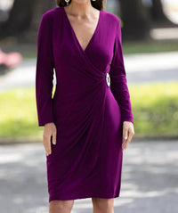 Frank Lyman - Waverly Wrap With Brooch Dress