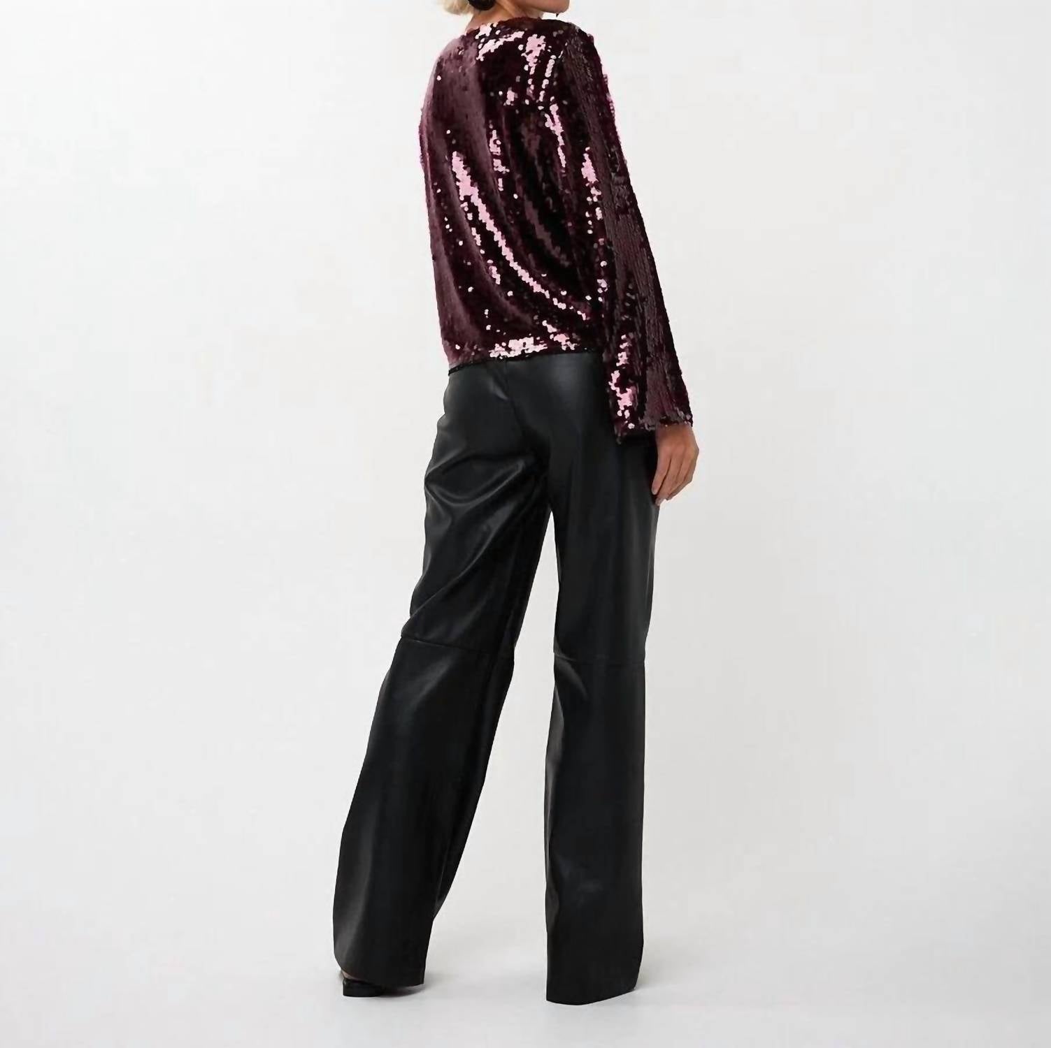 Esqualo - Fylla Flared Sleeve Sequin Top