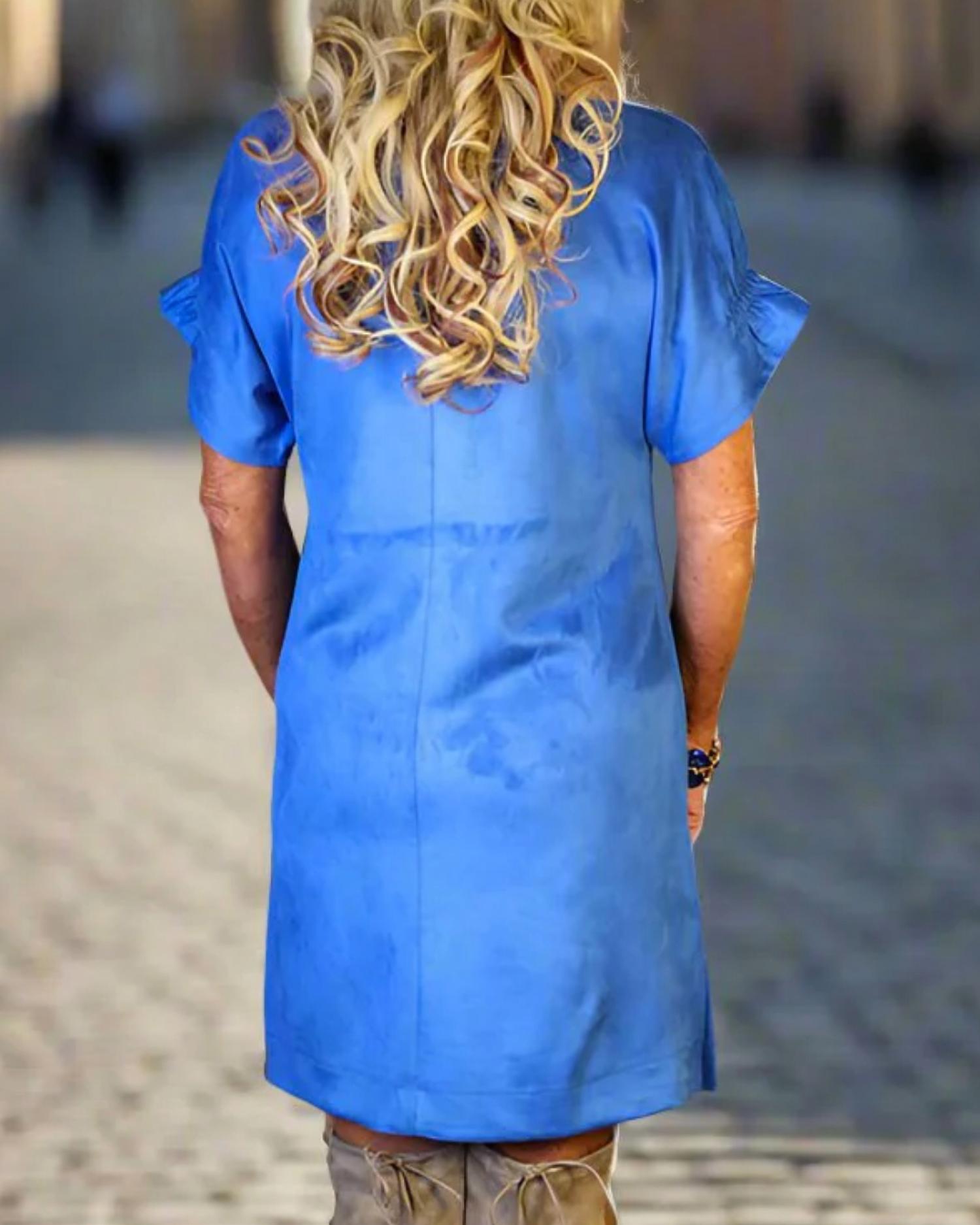 Wonderful & Young - Short Sleeve Suede Dress
