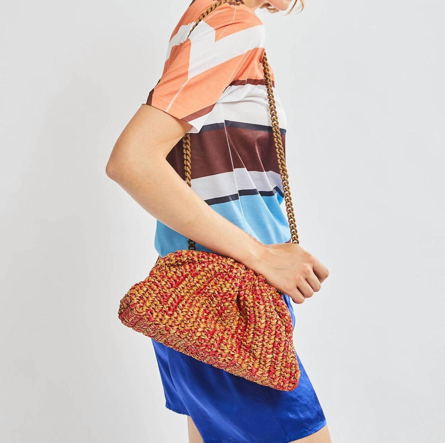 Maria La Rosa - Women's Melange Game Crochet Clutch Bag