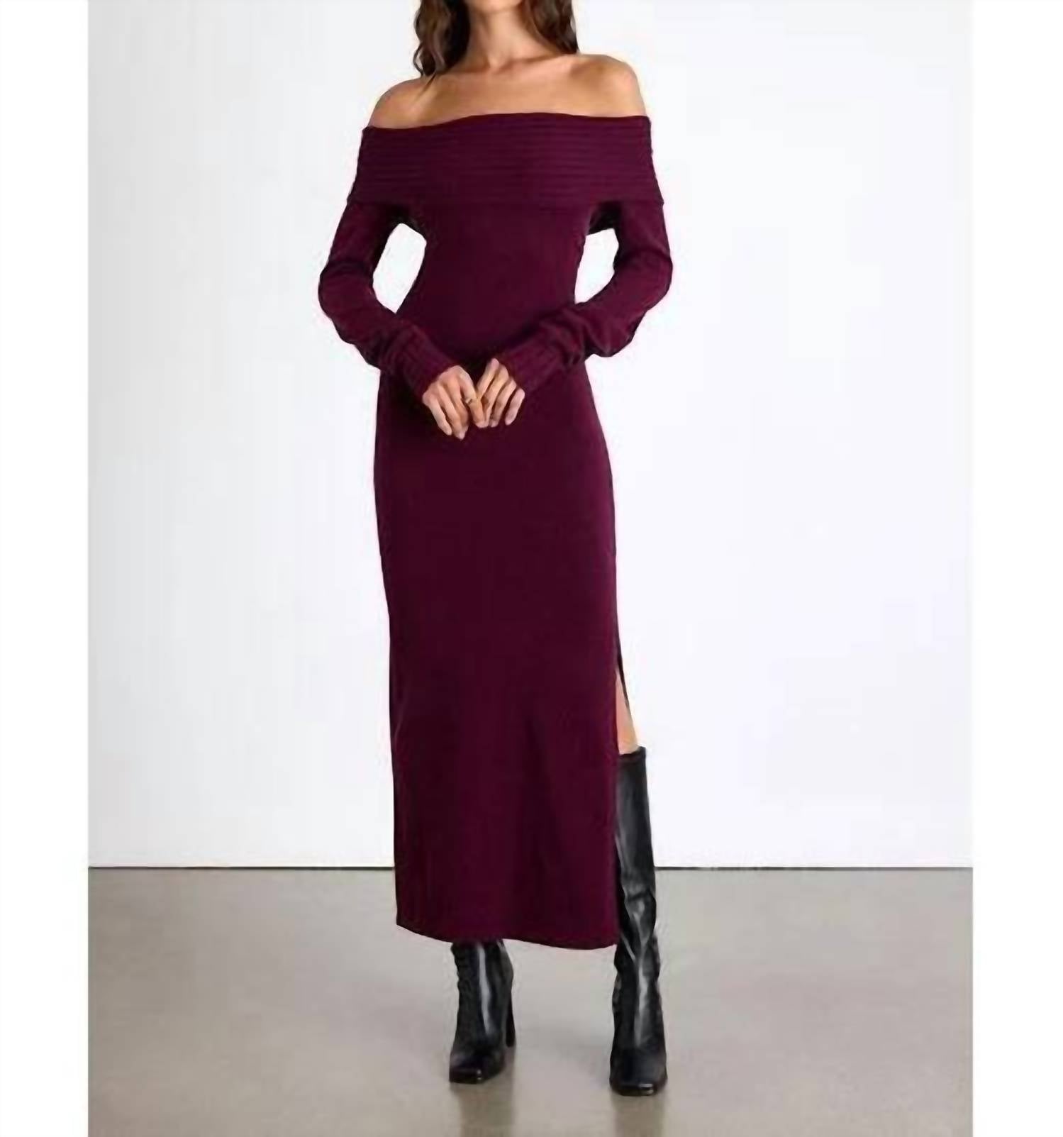 Lulus - Ellie Sweater Bodycon Maxi Dress