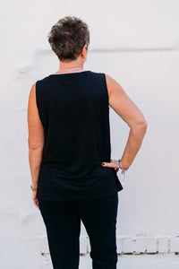 Multiples - Scoop Neck Solid Knit Tank