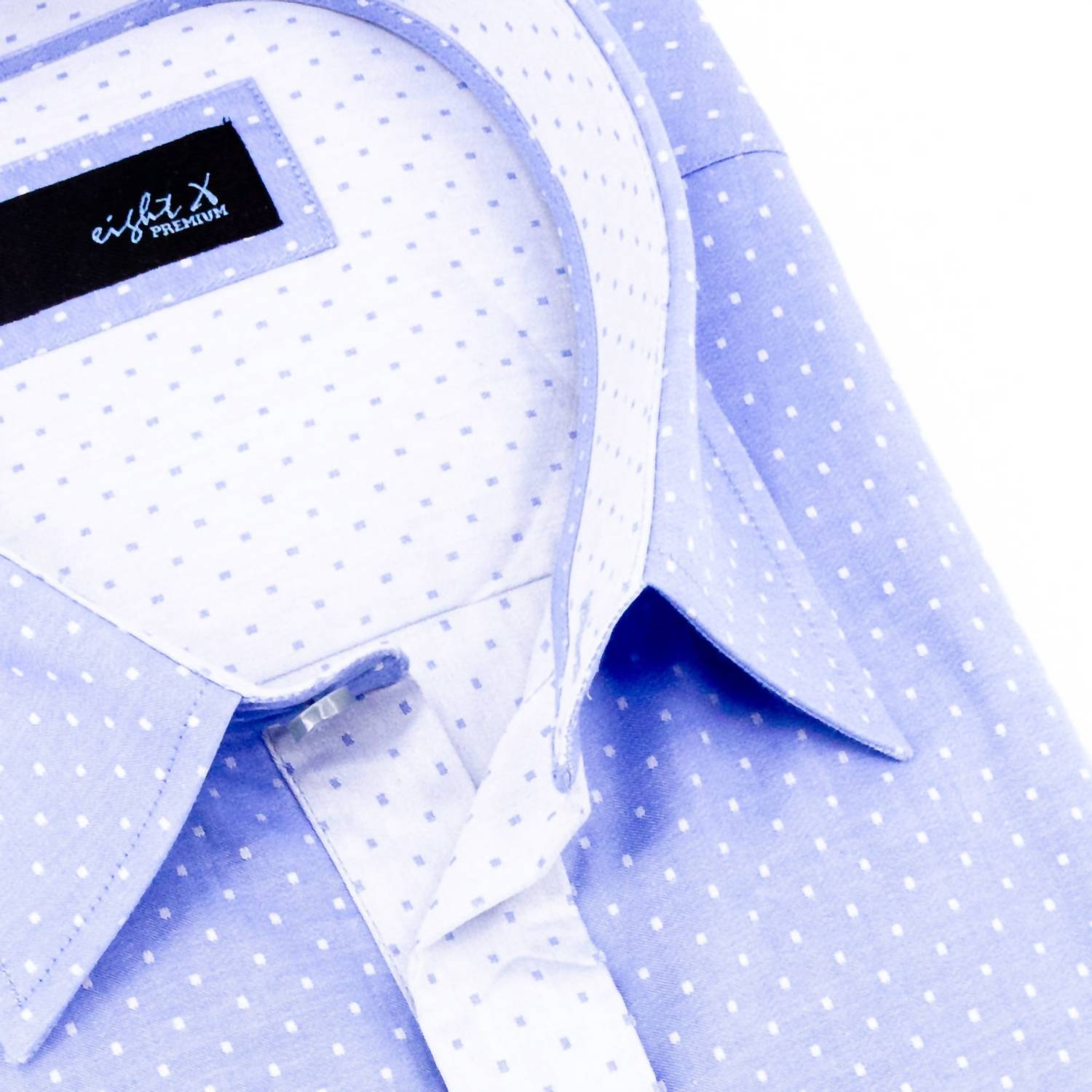 Eight X - Men's Jacquard Hidden Button Shirt
