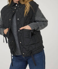 Blu Pepper - Quilted Puffer Vest With Snaps