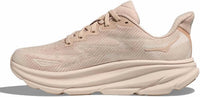 Hoka Women's Clifton 9 Running Shoes in shifting sand eggnog 1 - women's shoe - alternate view