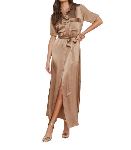 L'Agence - Klement Silk Shirt Dress