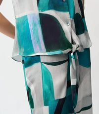 Joseph Ribkoff - Casual Abstract Short-sleeve Shirt Set