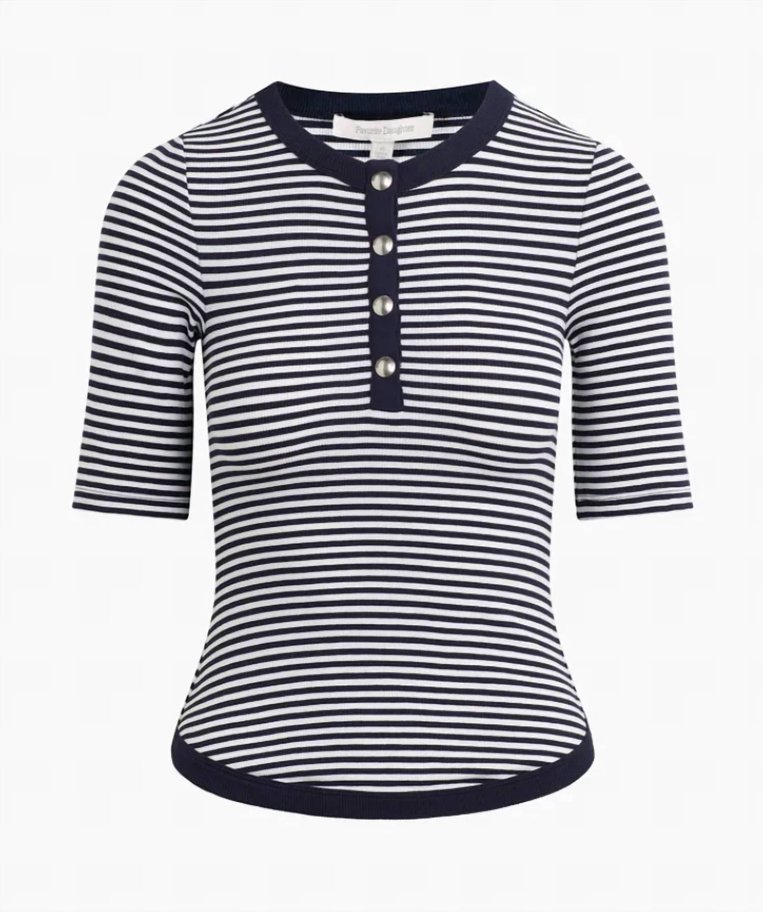 Favorite Daughter - Foundation Short Sleeve Henley Tee