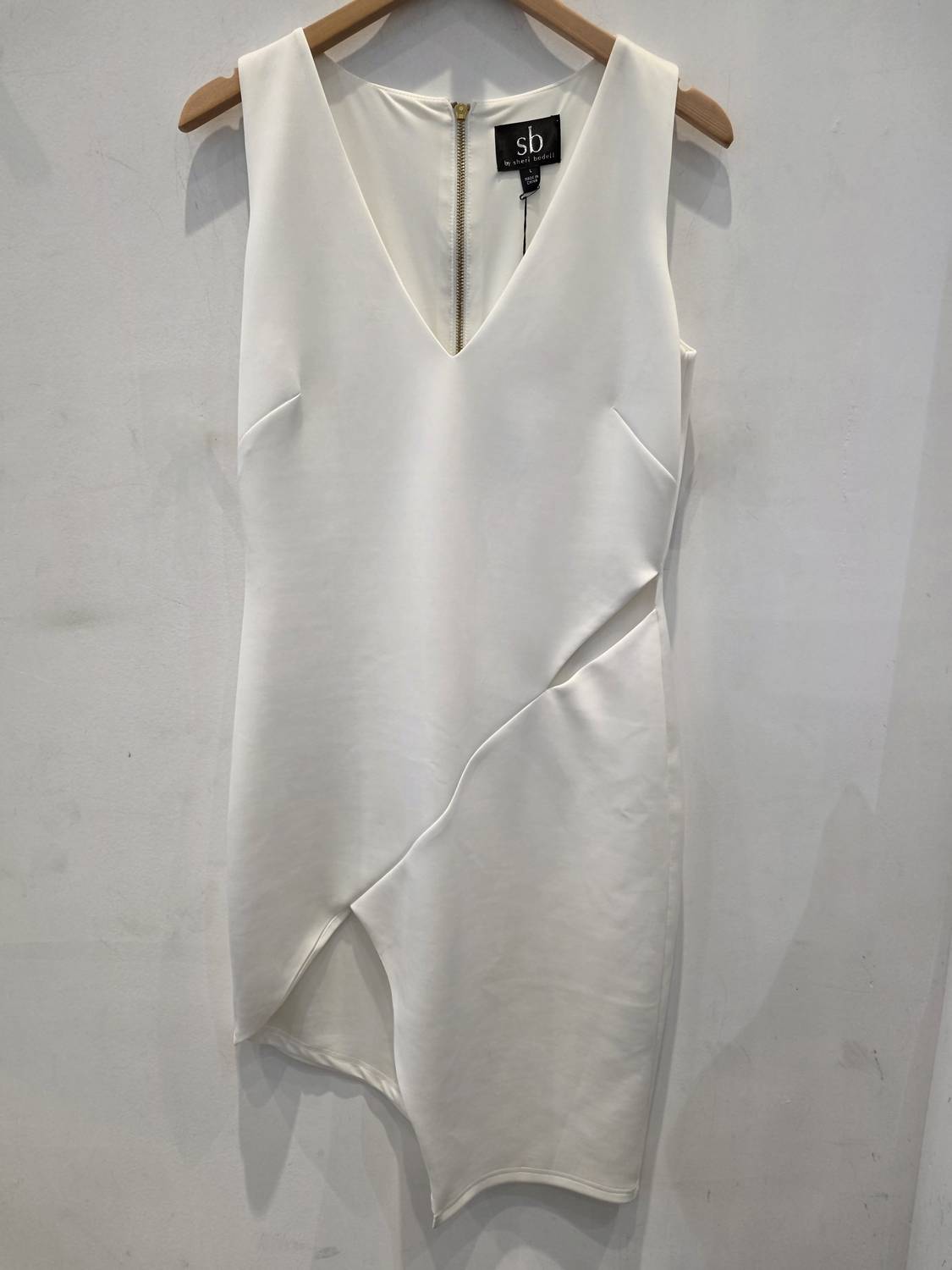 Sheri Bodell Women's Asymmetrical Tank Panel Dress in white - women's dress