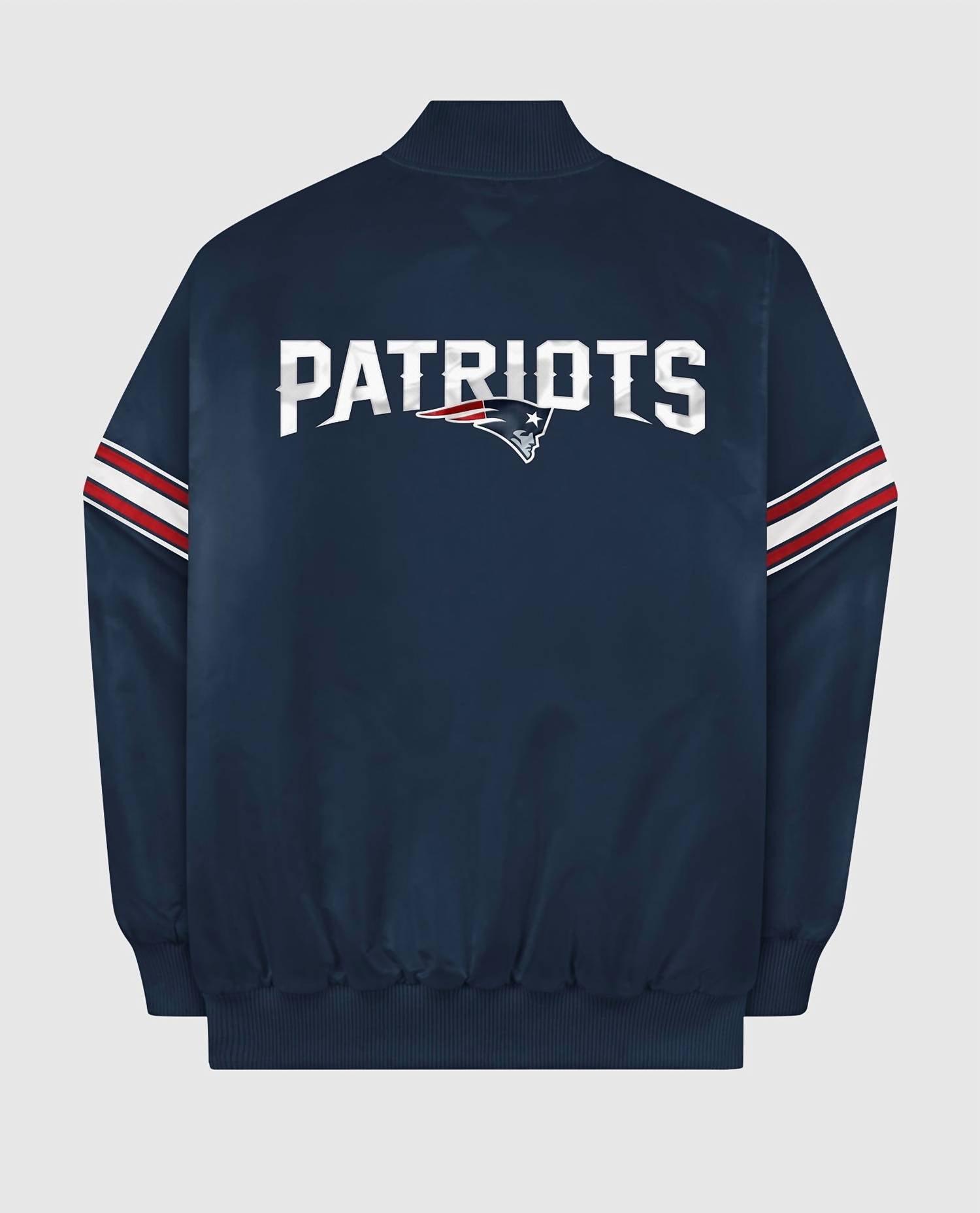 Starter - Men's New England Patriots Satin Full-snap Jacket