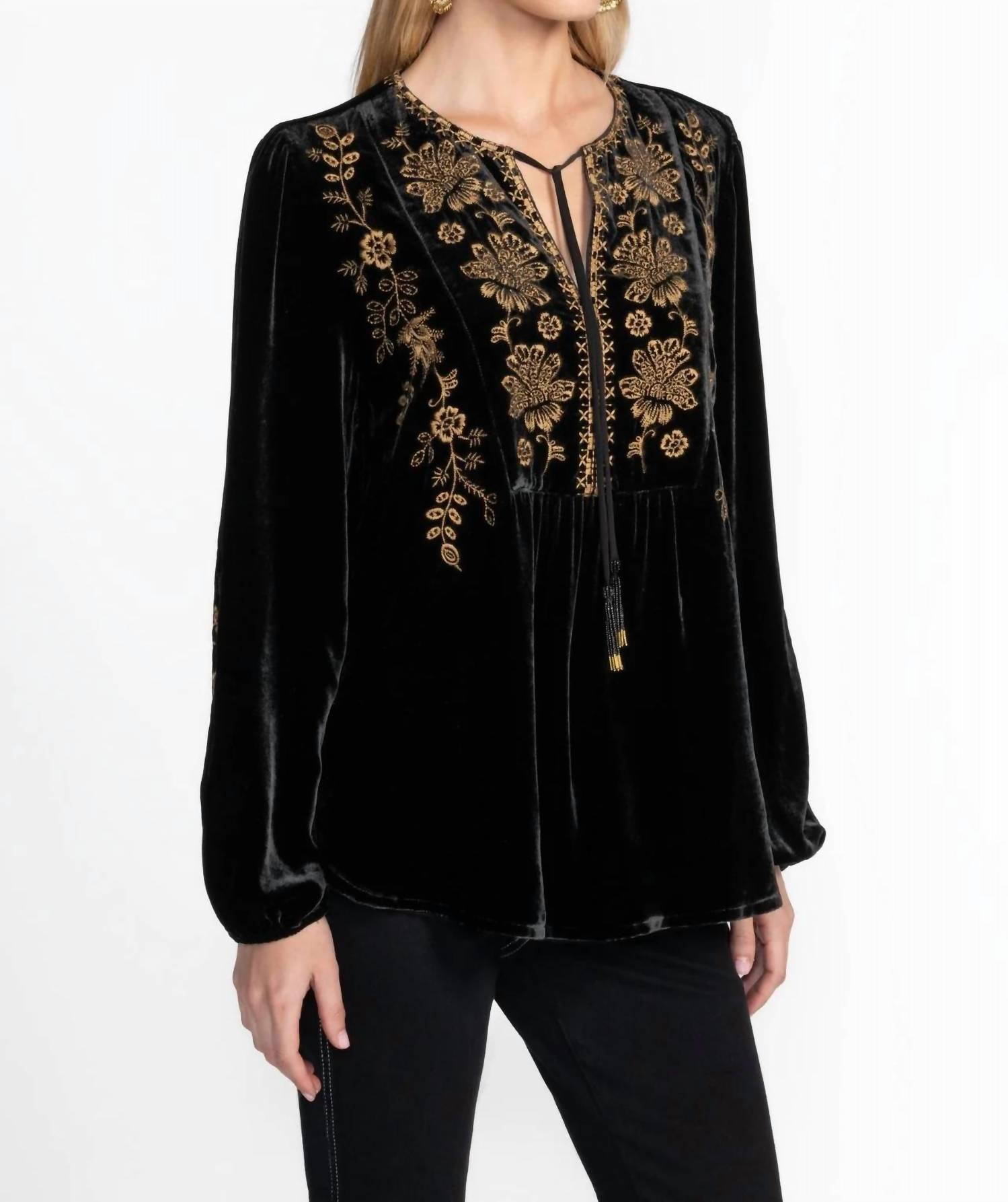 Johnny Was - Nyomi Curved Hem Prairie Blouse