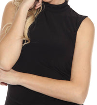 Joseph Ribkoff - Turtleneck Ruched Asymmetric Midi Dress