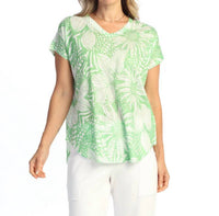 Jess & Jane - Dolman Cap Sleeve Print Top