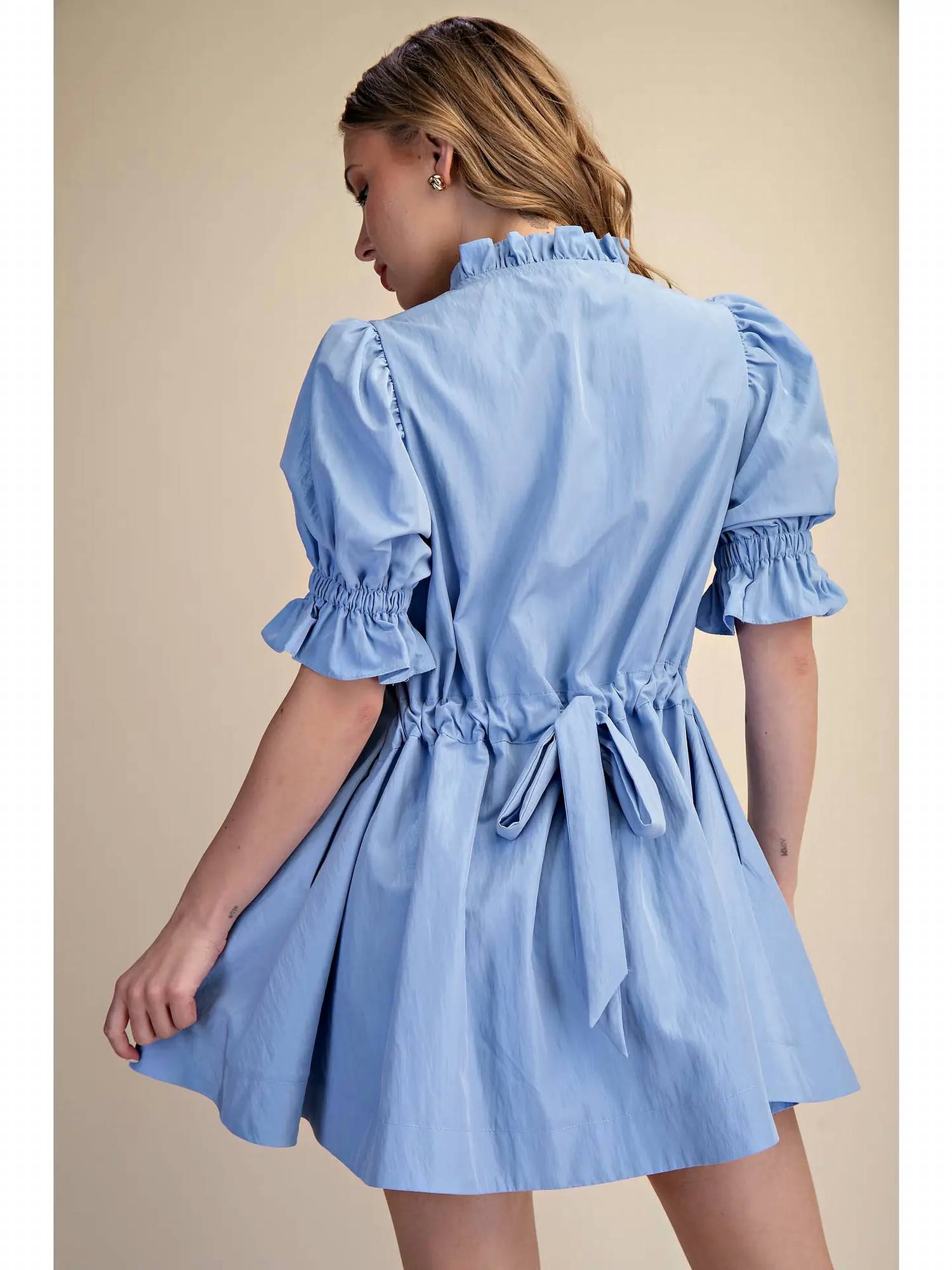 Glam - Diana Puff Sleeve Dress