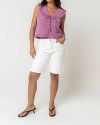 Wishlist - Peter Pan Collar Sleeveless Blouse