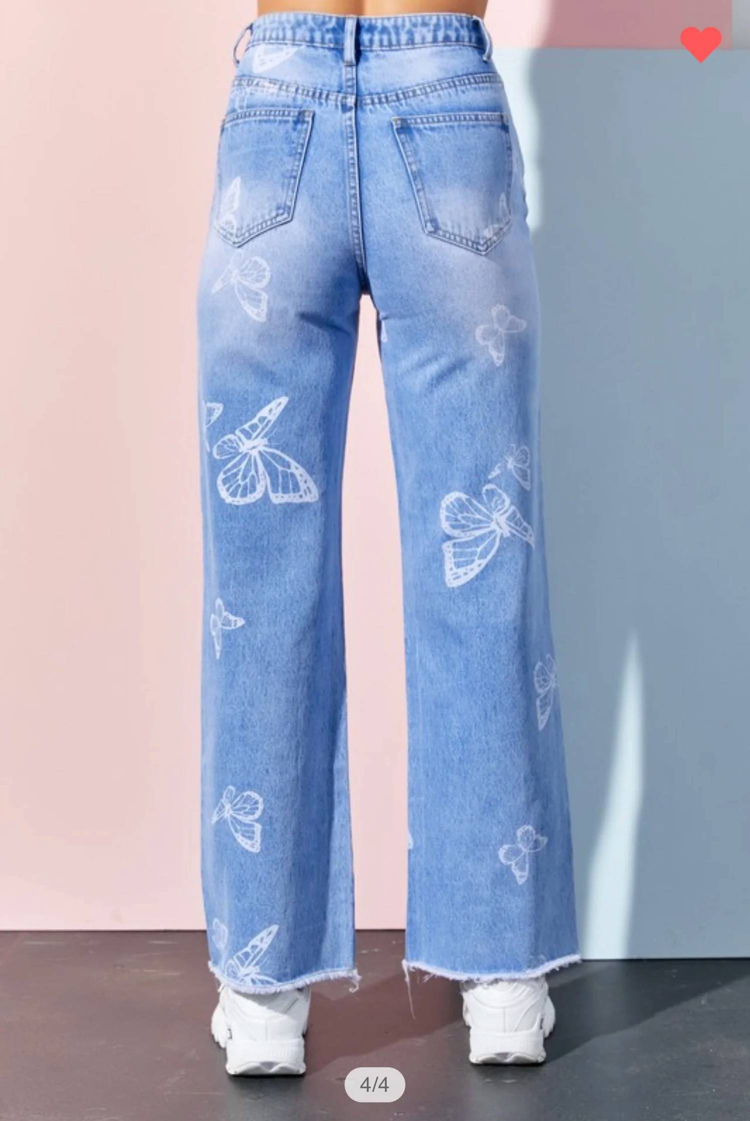 Baevely By Wellmade - Butterfly Kissed Jeans
