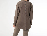 Coco + Carmen - Weekend Brushed Sweater with Button Back
