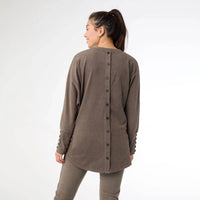 Coco + Carmen - Weekend Brushed Sweater with Button Back