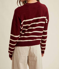Wishlist - Striped Drop Shoulder Lightweight Sweater