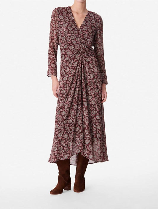 Marron Biba Midi Dress