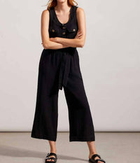 Tribal - Button Front Sash And Pockets Jumpsuit