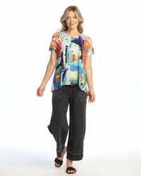 Jess & Jane - Malibu Soft Mesh Short Sleeve Top