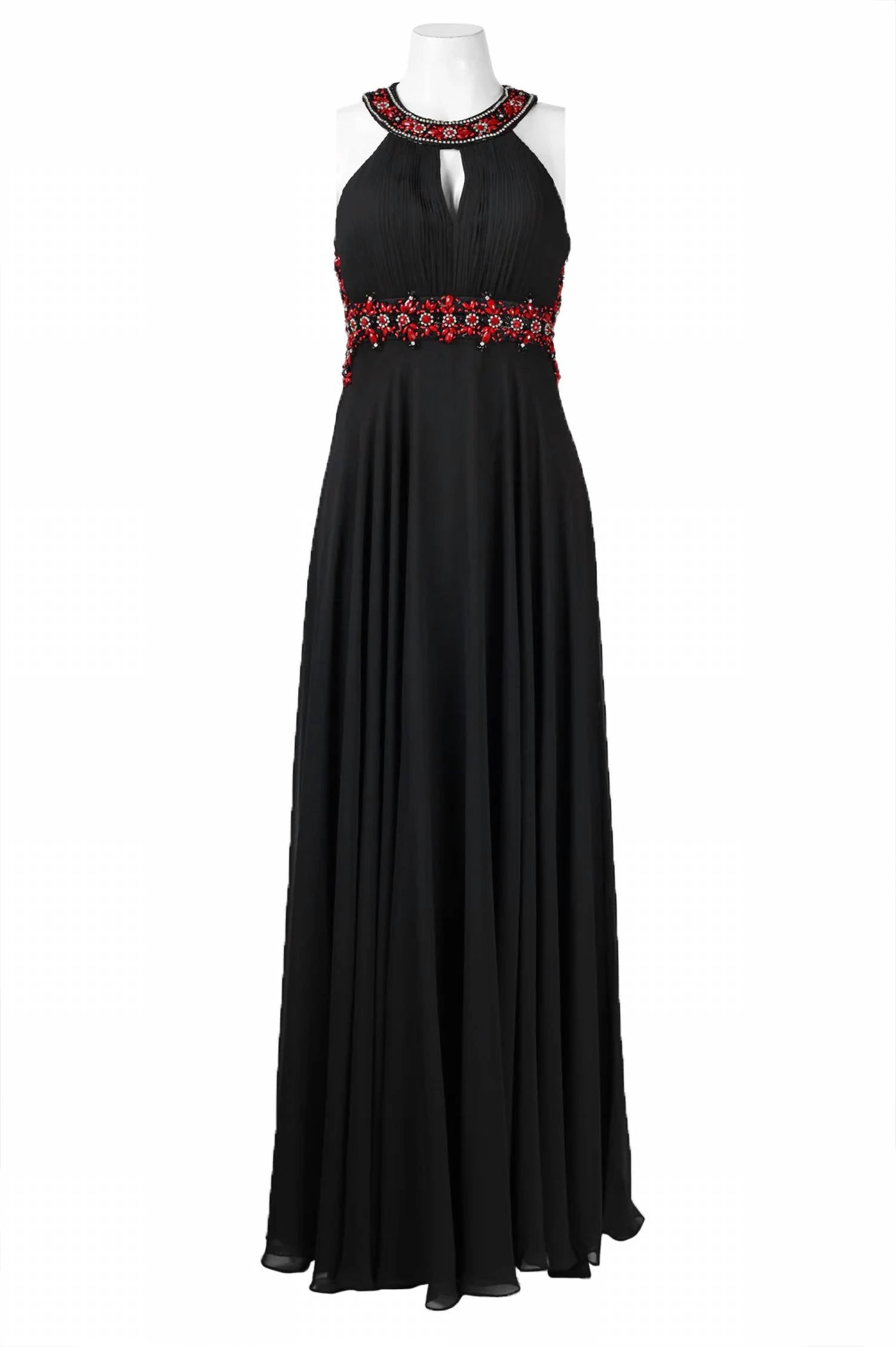 Sue Wong - Beaded Cutout Back Evening Dress