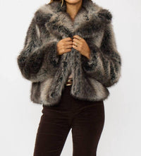 Lovestitch - Ombre Faux Fur Jacket