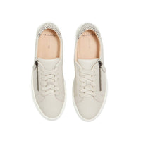 FRANKIE4 Women's Billie Leather Sneakers in bone leopard spot - women's sneaker - view 4