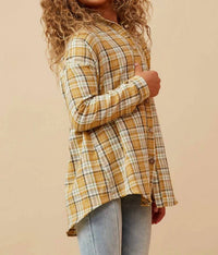 Hayden Girls - Plaid Button Up Shirt